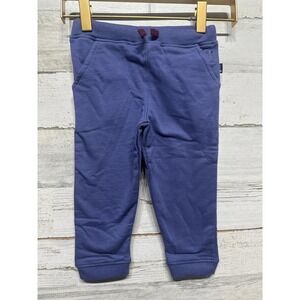 JoJo Maman Bebe Joggers Boys 6-12m Blue Elastic Waist Ribbed Cuffs NWT